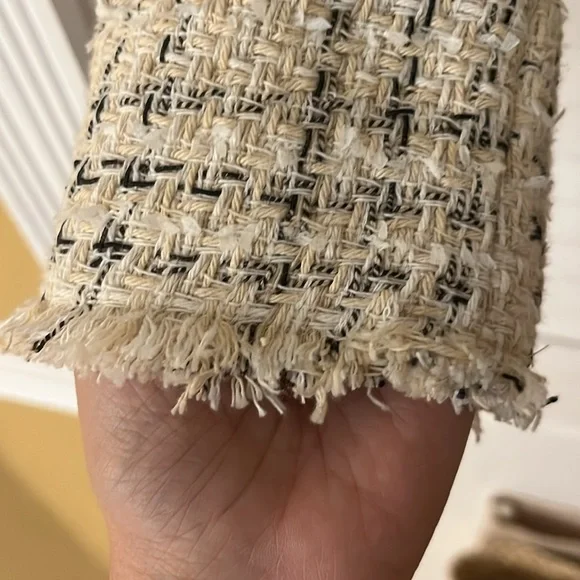 Mango Beige Tweed Jacket - Picture 5 of 11